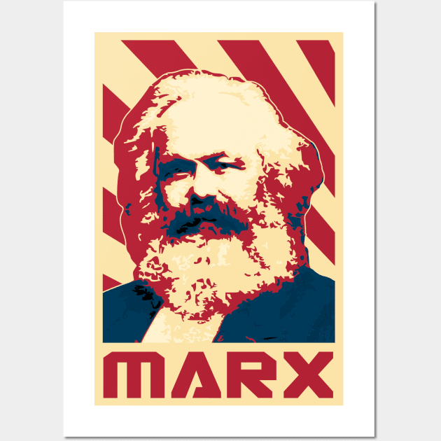 Karl Marx Retro Propaganda Wall Art by Nerd_art